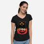 Adopt Spooky Cat-Womens-V-Neck-Tee-GODZILLARGE