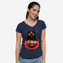 Adopt Spooky Cat-Womens-V-Neck-Tee-GODZILLARGE