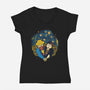 Sunflower Lovers-Womens-V-Neck-Tee-tobefonseca