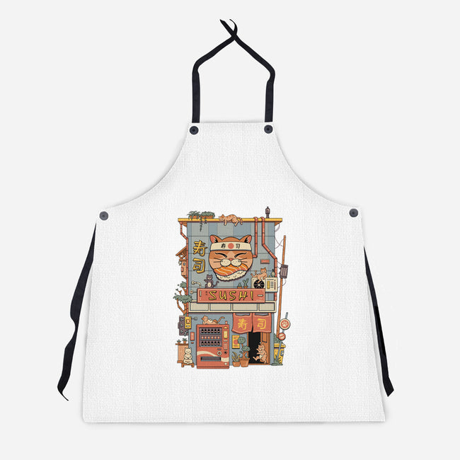 Neko Sushi House-Unisex-Kitchen-Apron-vp021