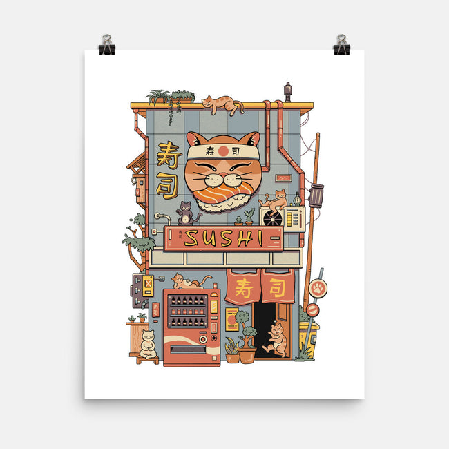 Neko Sushi House-None-Matte-Poster-vp021