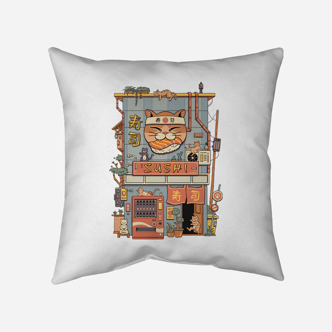 Neko Sushi House-None-Removable Cover-Throw Pillow-vp021