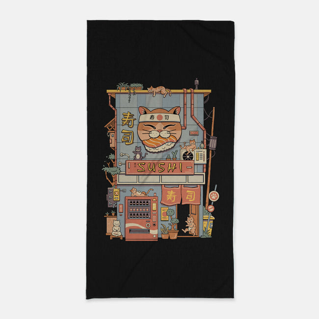 Neko Sushi House-None-Beach-Towel-vp021