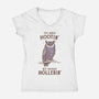 Too Much Hootin-Womens-V-Neck-Tee-kg07