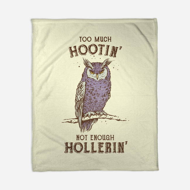 Too Much Hootin-None-Fleece-Blanket-kg07