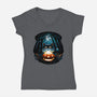 Halloween Mystery-Womens-V-Neck-Tee-daobiwan