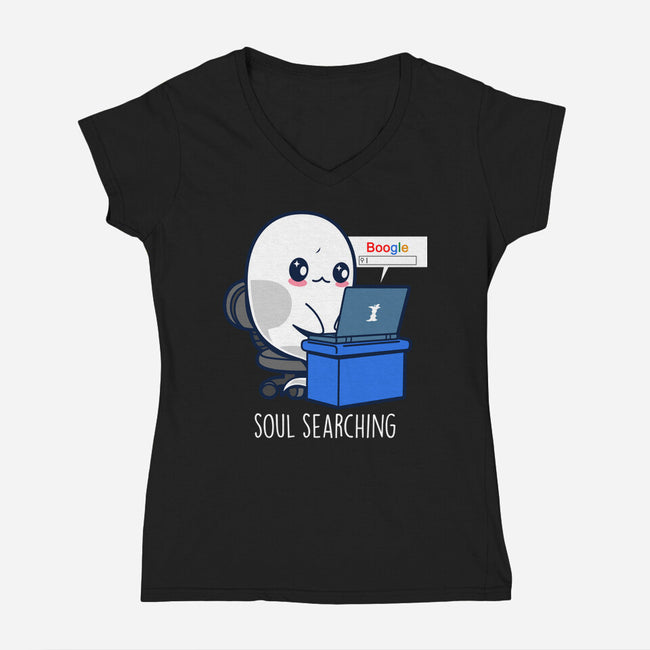 Soul Searching-Womens-V-Neck-Tee-Boggs Nicolas