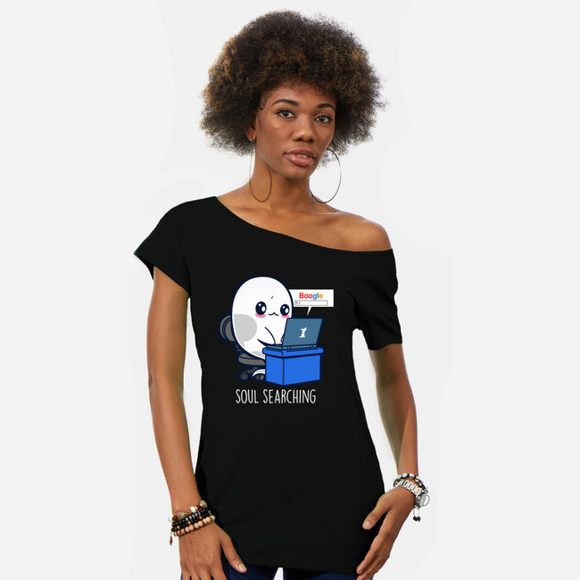 Soul Searching-Womens-Off Shoulder-Tee-Boggs Nicolas