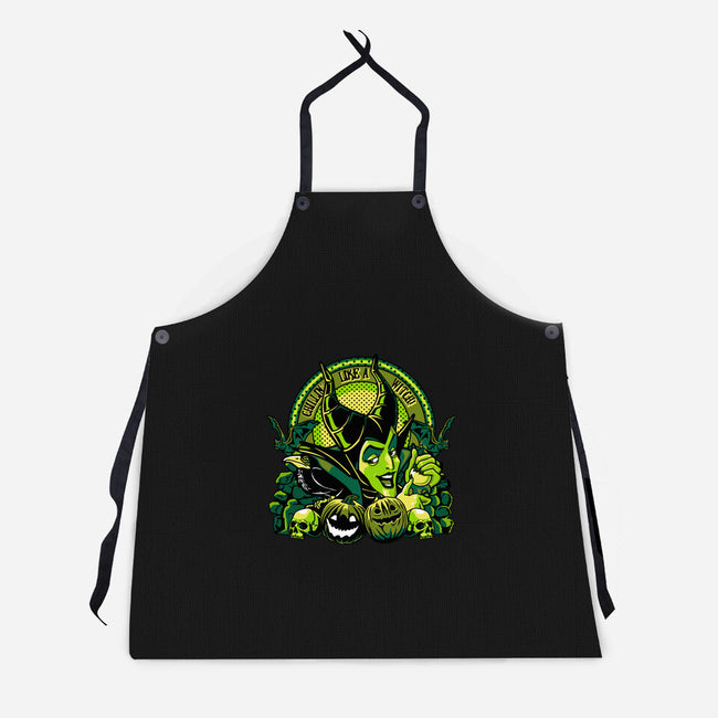 Chillin Like A Witch-Unisex-Kitchen-Apron-panicking_bat