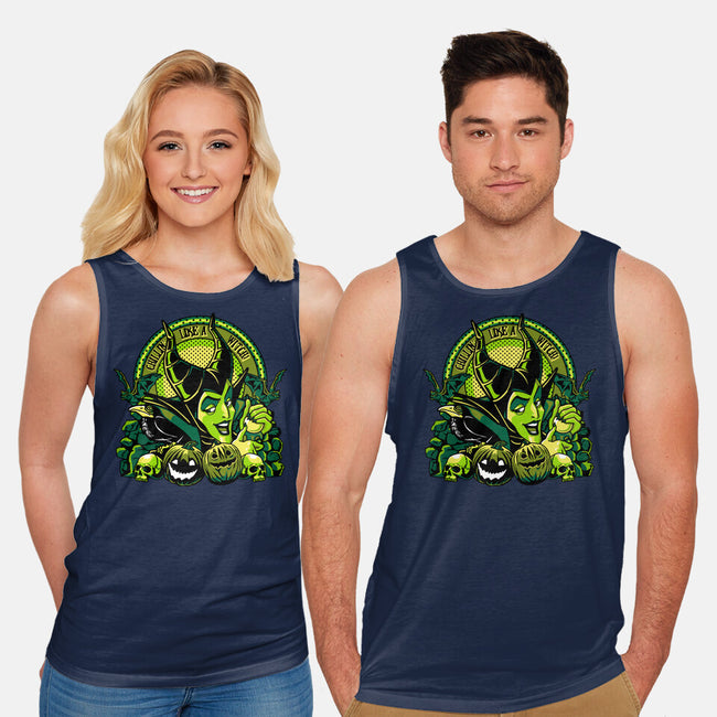 Chillin Like A Witch-Unisex-Basic-Tank-panicking_bat