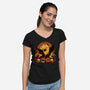 Blah Blah Blah-Womens-V-Neck-Tee-panicking_bat