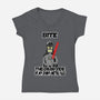 Darth Bender-Womens-V-Neck-Tee-sillyindustries