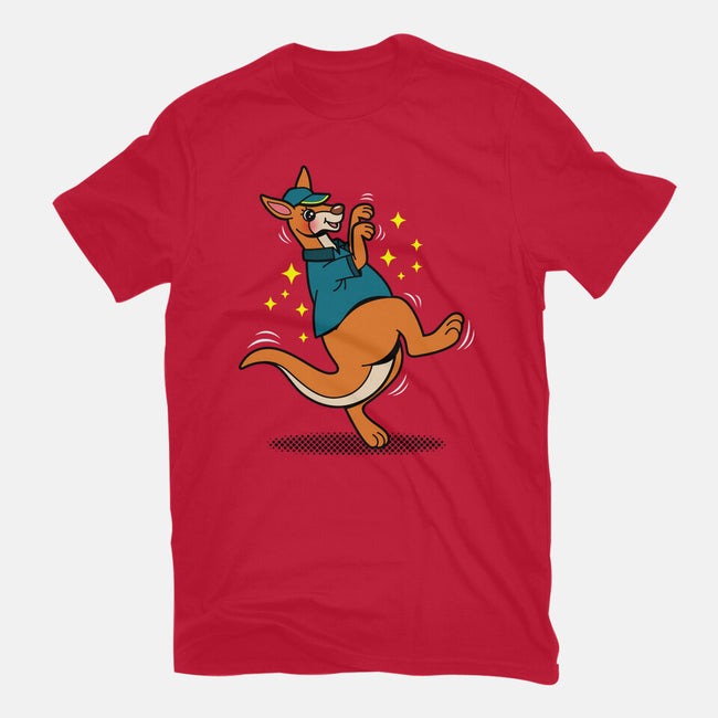 Breakdancing Kangaroo-Womens-Fitted-Tee-Boggs Nicolas