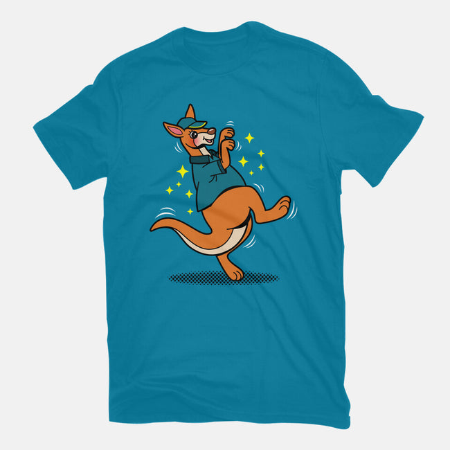 Breakdancing Kangaroo-Womens-Fitted-Tee-Boggs Nicolas