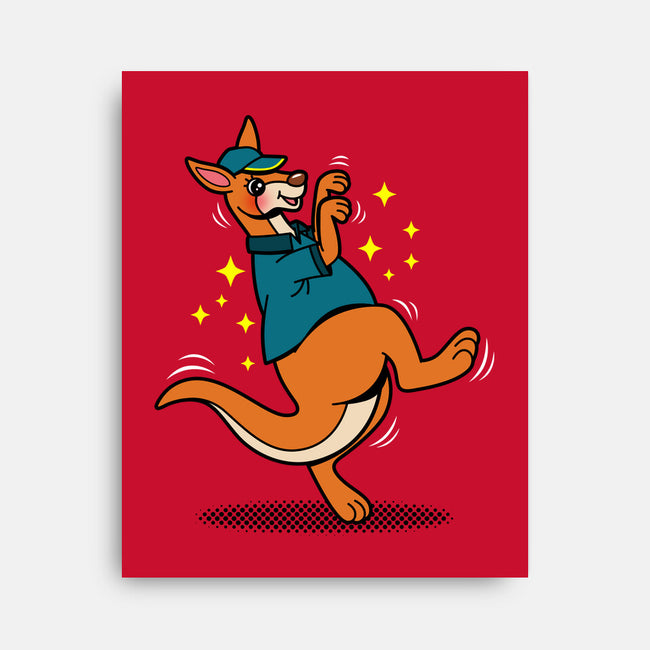 Breakdancing Kangaroo-None-Stretched-Canvas-Boggs Nicolas