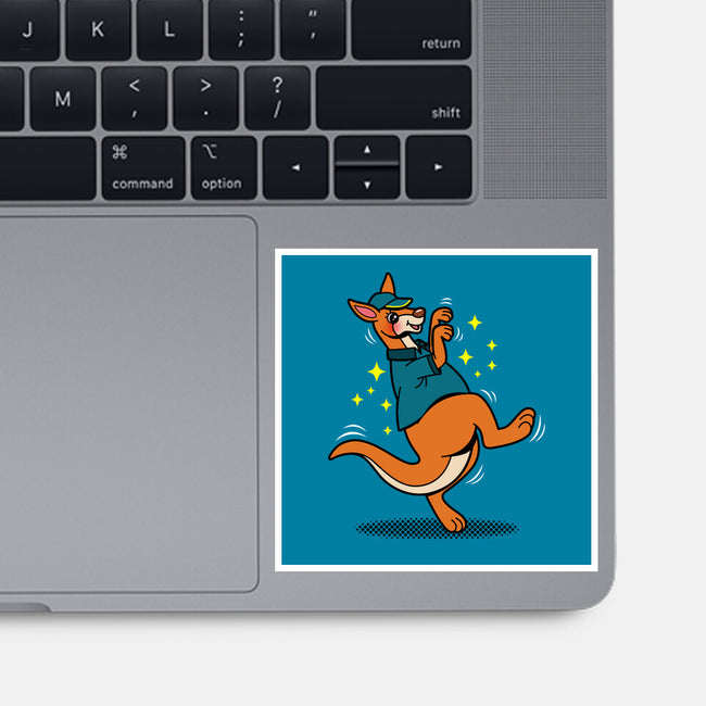 Breakdancing Kangaroo-None-Glossy-Sticker-Boggs Nicolas