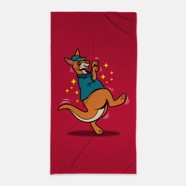 Breakdancing Kangaroo-None-Beach-Towel-Boggs Nicolas