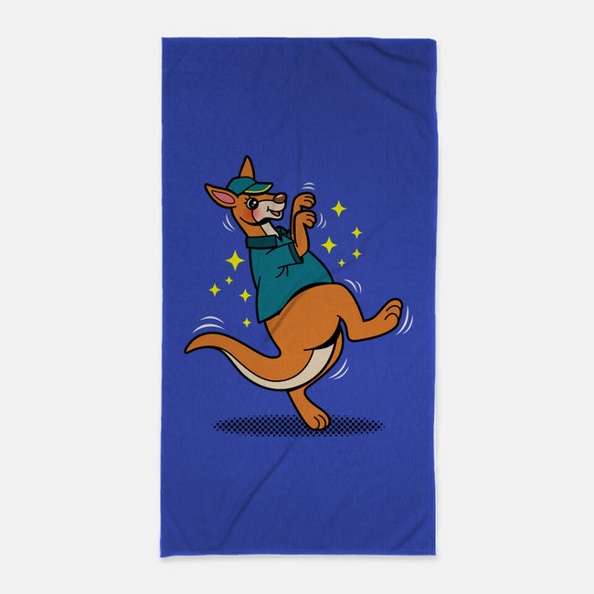 Breakdancing Kangaroo-None-Beach-Towel-Boggs Nicolas