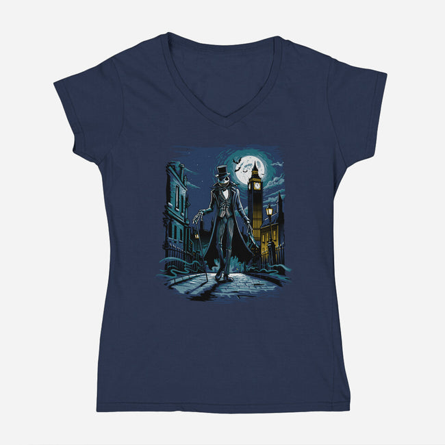 Jack The Ripper-Womens-V-Neck-Tee-daobiwan