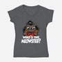 The Meowster-Womens-V-Neck-Tee-zascanauta