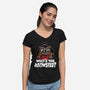 The Meowster-Womens-V-Neck-Tee-zascanauta