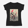 Great Wave Sephiroth-Womens-V-Neck-Tee-hypertwenty