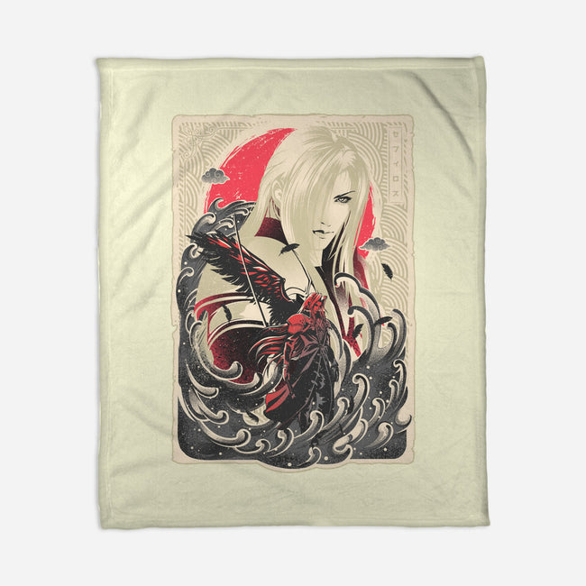 Great Wave Sephiroth-None-Fleece-Blanket-hypertwenty