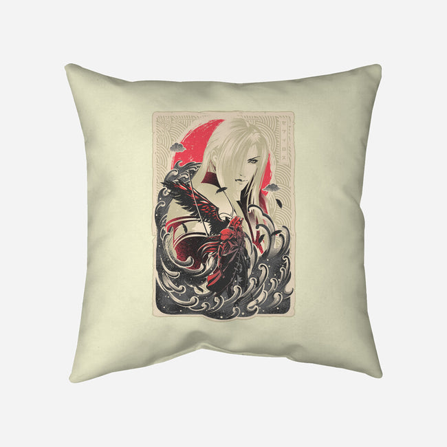 Great Wave Sephiroth-None-Removable Cover-Throw Pillow-hypertwenty