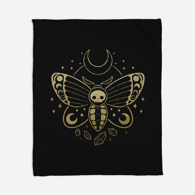 Deaths Head Moth-None-Fleece-Blanket-xMorfina