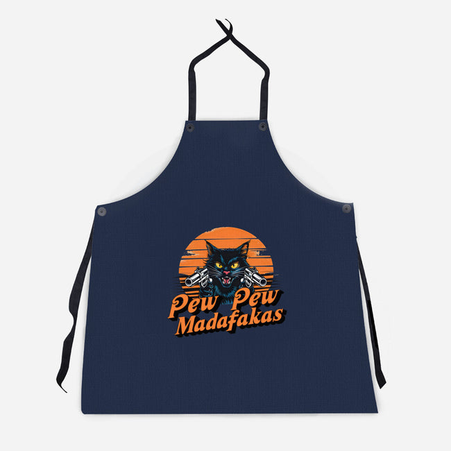 Pew Pew Cat-Unisex-Kitchen-Apron-Cool Designs