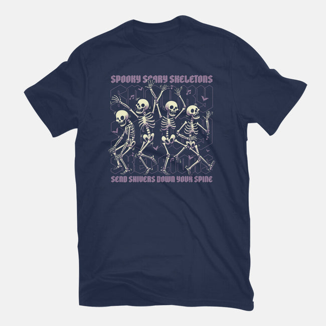 Spooky Skeletons Dance-Mens-Basic-Tee-Studio Mootant