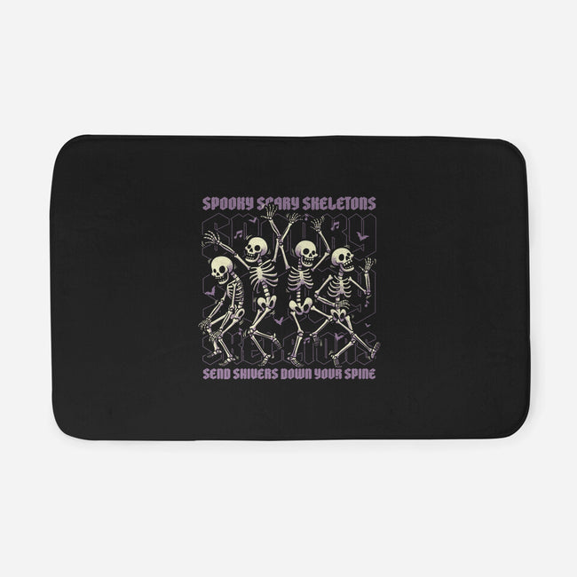 Spooky Skeletons Dance-None-Memory Foam-Bath Mat-Studio Mootant