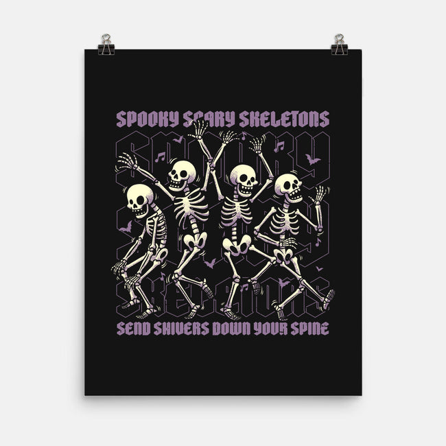 Spooky Skeletons Dance-None-Matte-Poster-Studio Mootant