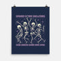 Spooky Skeletons Dance-None-Matte-Poster-Studio Mootant