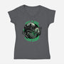 Alien Chest Therapy-Womens-V-Neck-Tee-Studio Mootant