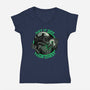 Alien Chest Therapy-Womens-V-Neck-Tee-Studio Mootant