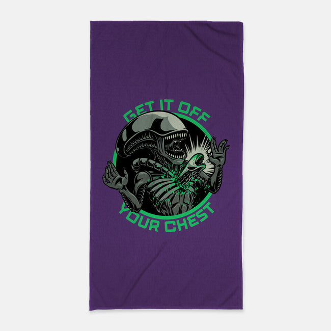 Alien Chest Therapy-None-Beach-Towel-Studio Mootant