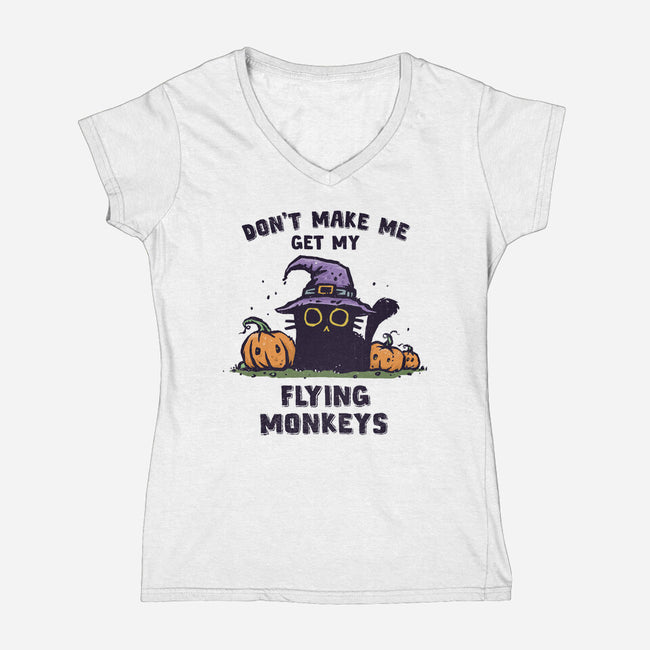 Get My Flying Monkeys-Womens-V-Neck-Tee-kg07