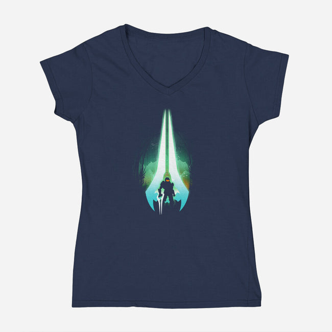 Energy Sword-Womens-V-Neck-Tee-dandingeroz