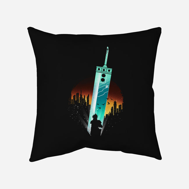 Buster Sword-None-Removable Cover-Throw Pillow-dandingeroz