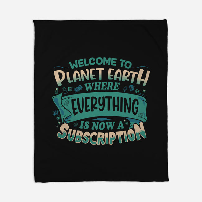 Everything Is A Subscription-None-Fleece-Blanket-rocketman_art