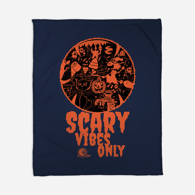 Scary Vibes Only-None-Fleece-Blanket-imisko