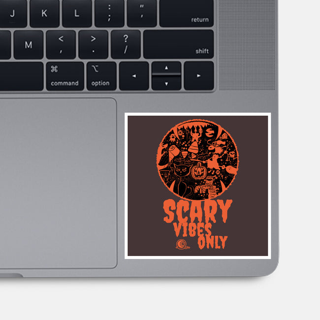 Scary Vibes Only-None-Glossy-Sticker-imisko