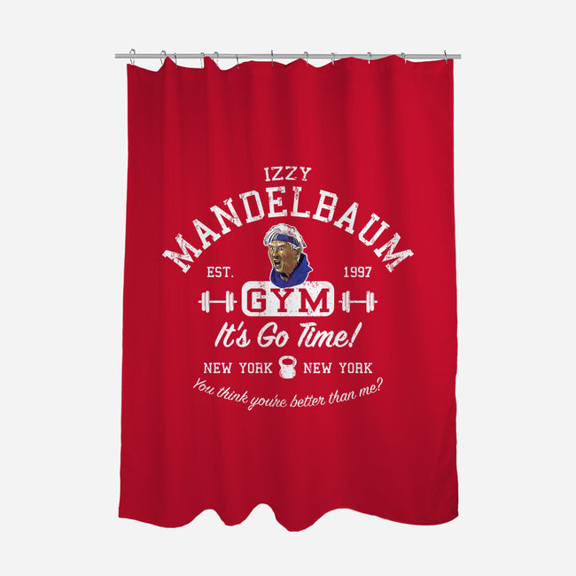 Izzy Mandelbaum Gym-None-Polyester-Shower Curtain-AlemaArt