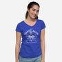 Izzy Mandelbaum Gym-Womens-V-Neck-Tee-AlemaArt