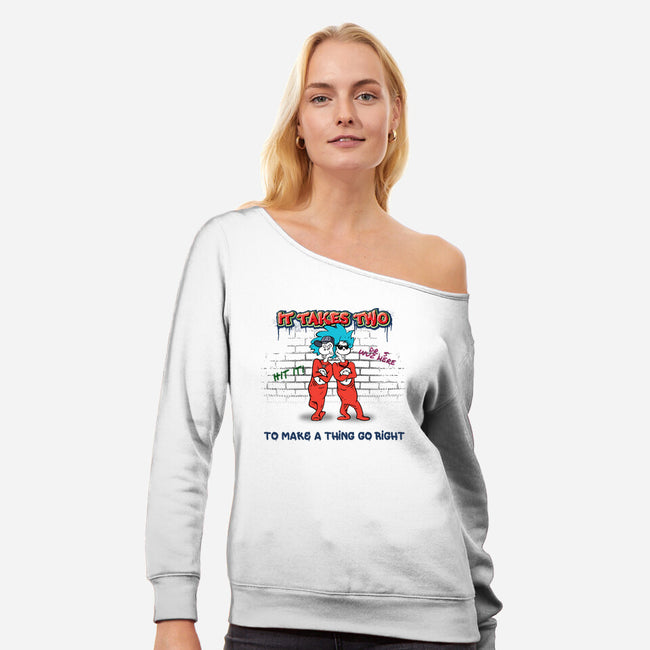 It Takes Two Things-Womens-Off Shoulder-Sweatshirt-ACraigL