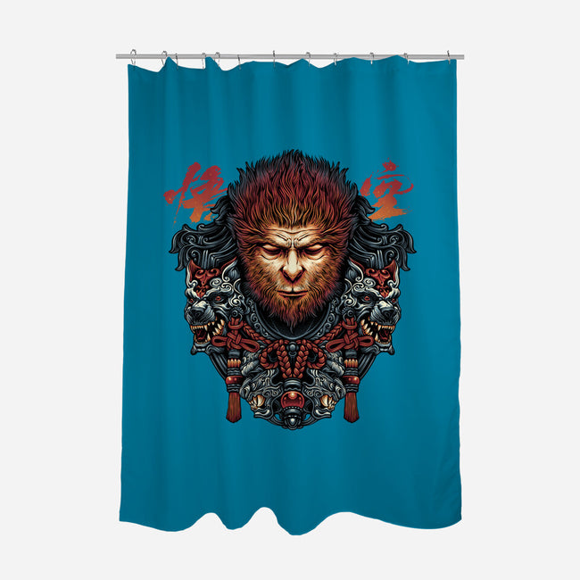 The Legend Of The Monkey King-None-Polyester-Shower Curtain-glitchygorilla