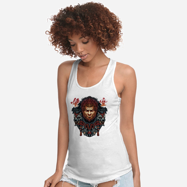 The Legend Of The Monkey King-Womens-Racerback-Tank-glitchygorilla