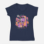 Magic Arcade-Womens-V-Neck-Tee-eduely