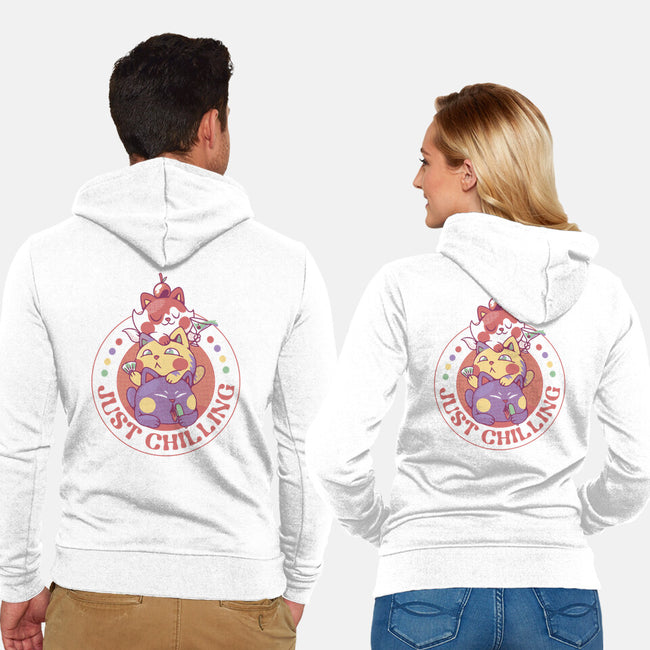 Kitten Cat Ice Cream-Unisex-Zip-Up-Sweatshirt-tobefonseca